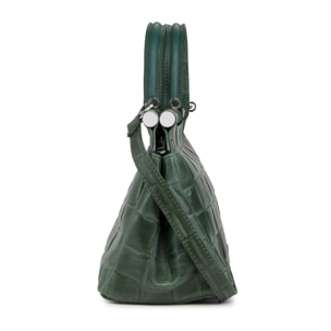 Borse Donna colore Verde-in pelle Made in Italy 21x30x16cm