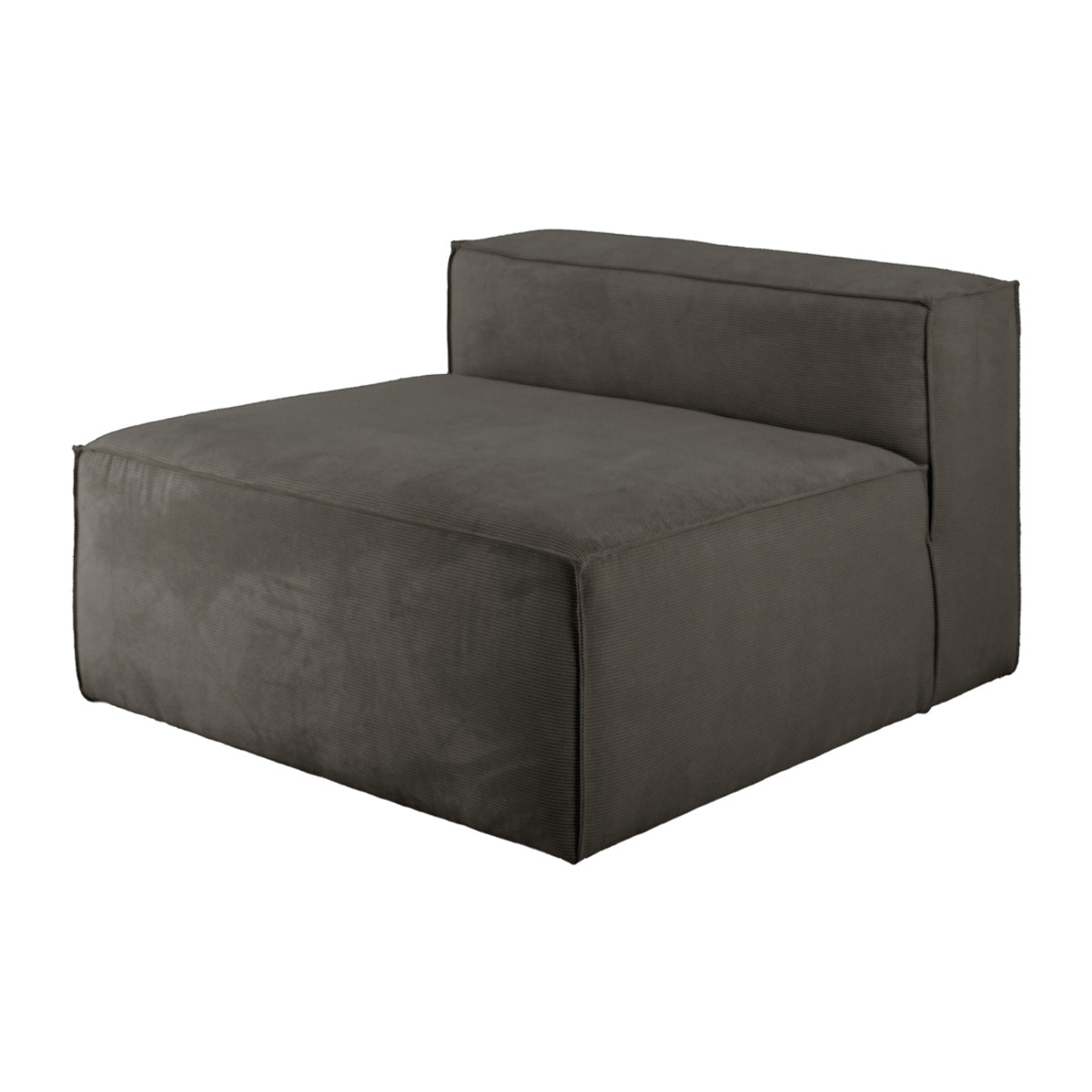 Sillón de pana color gris oscuro de 110x90cm Alto: 70 Largo: 110 Ancho: 90