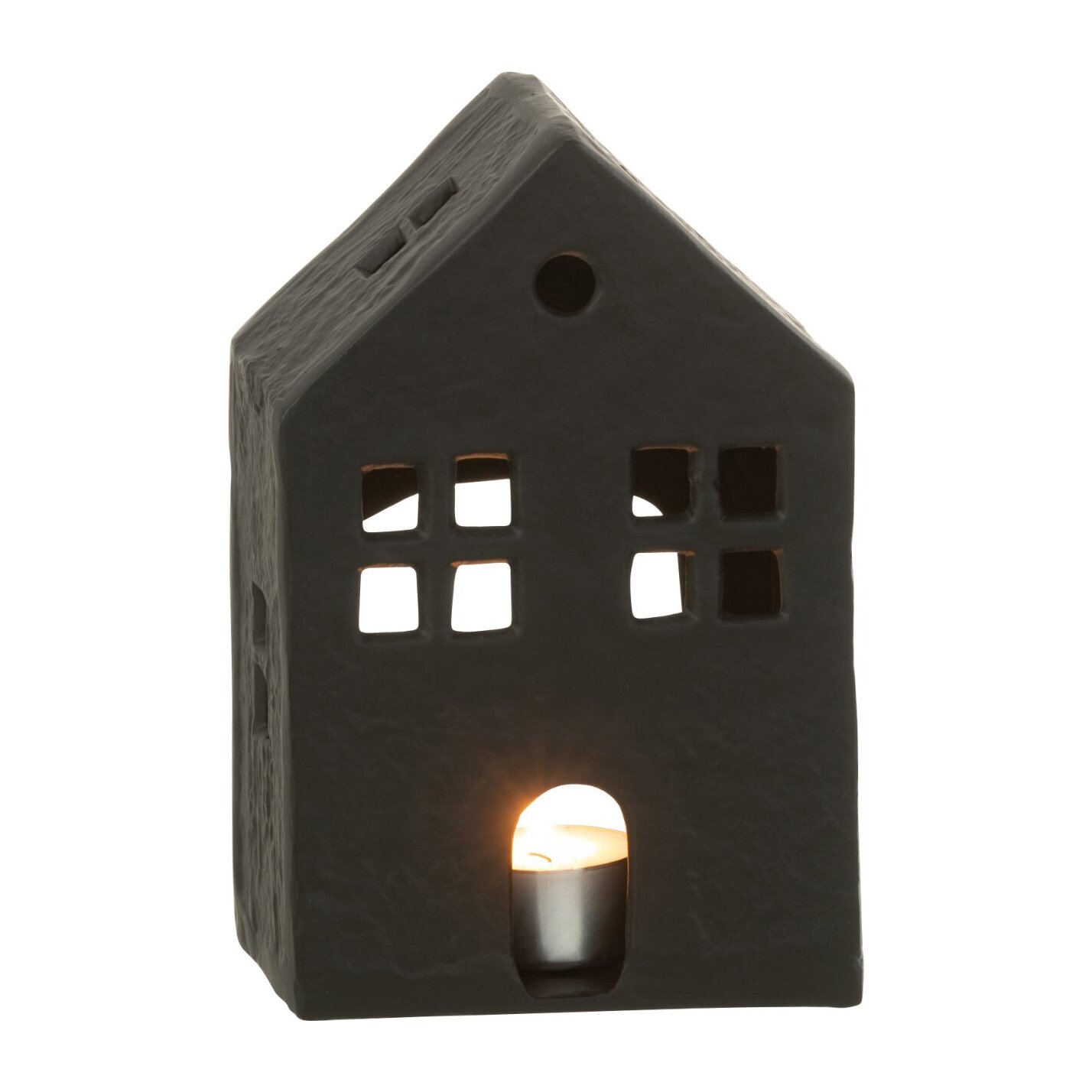 J-Line bougeoir Maison - aluminium - noir