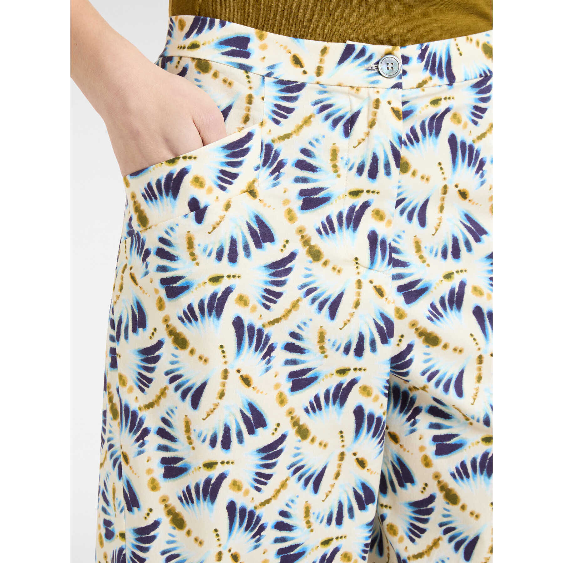 Elena Mirò - Pantaloni stampati - Bianco