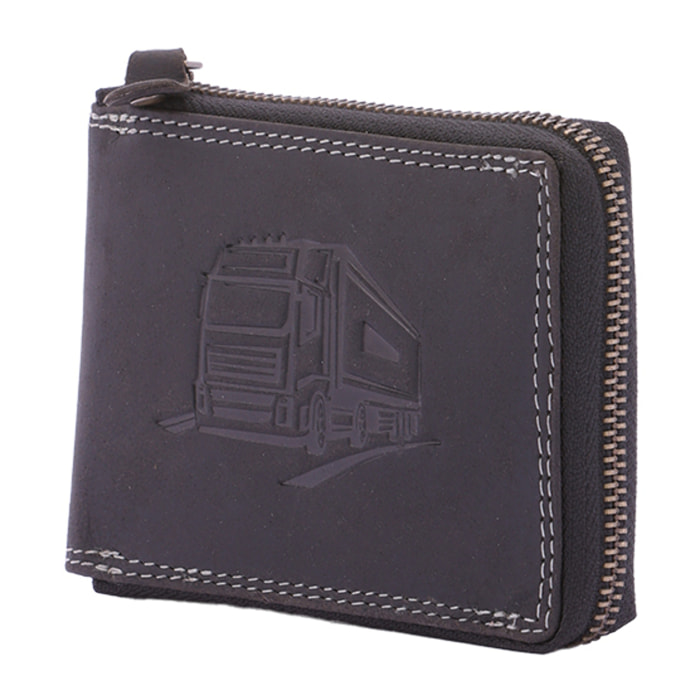Portafoglio  da uomo In Vera pelle Made in Italy 9,5x12,5x2,5 cm