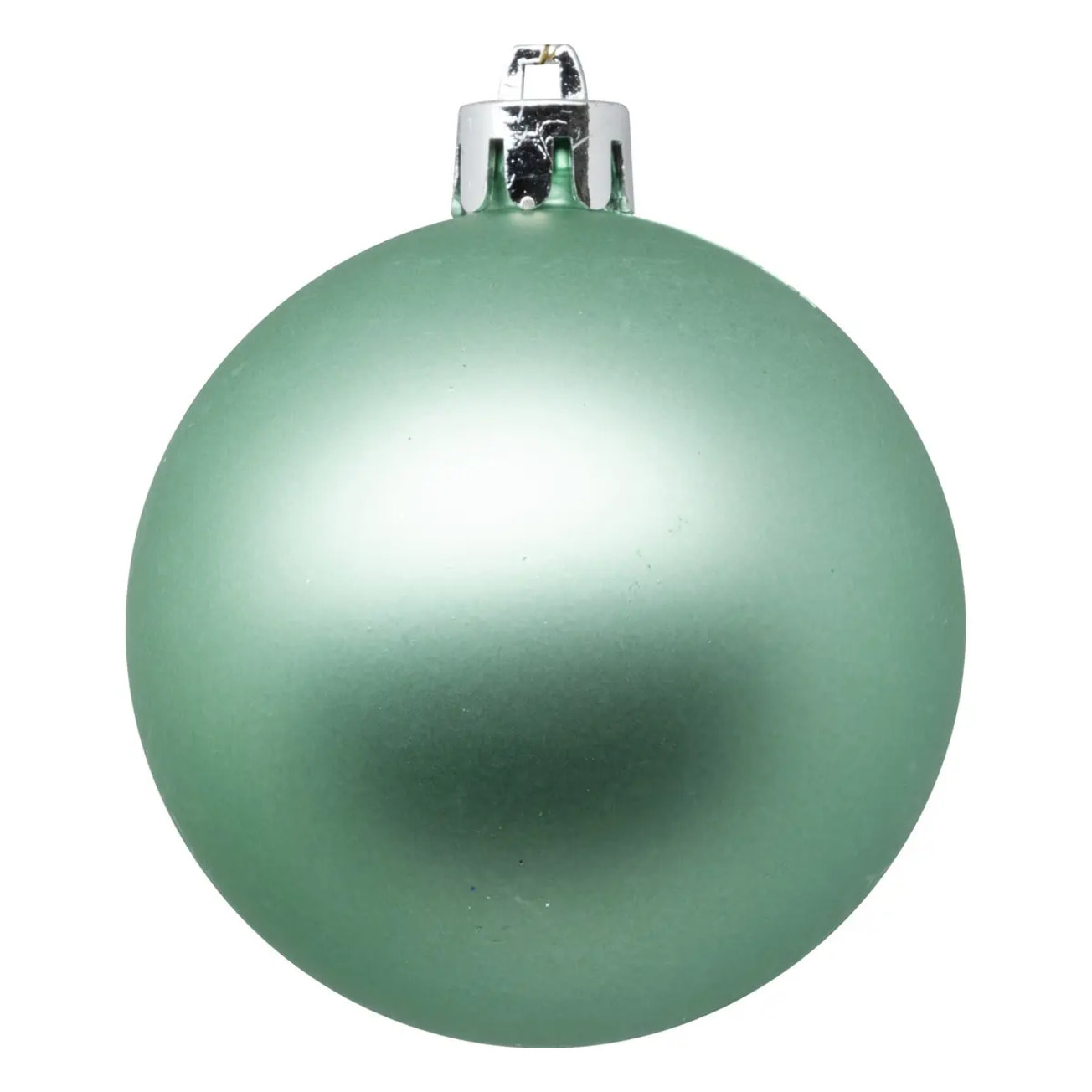 Boule de Noël plastique 60mm x9 vert amande