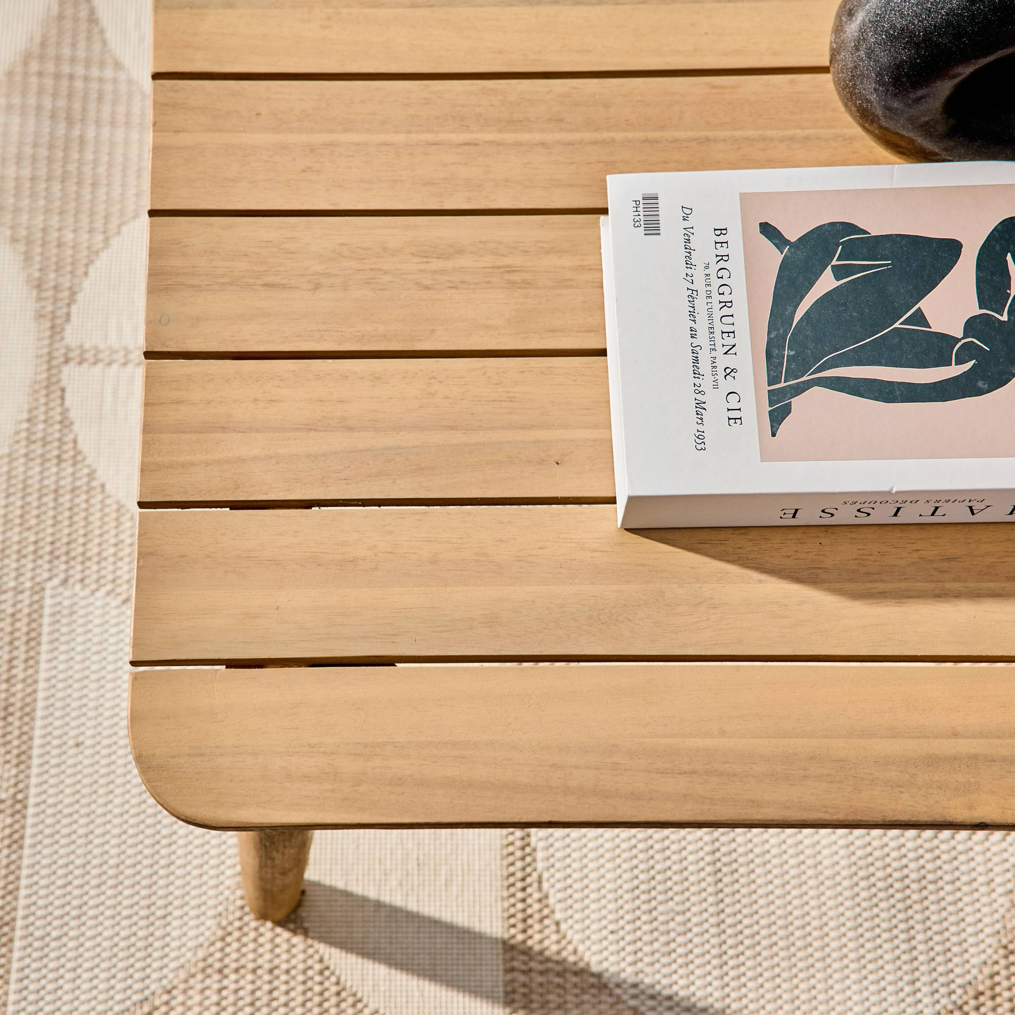 Salon de jardin bois d'acacia et cordes 4 places LAZULI