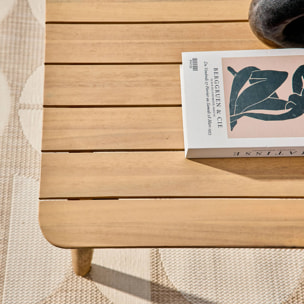 Salon de jardin bois d'acacia et cordes 4 places LAZULI