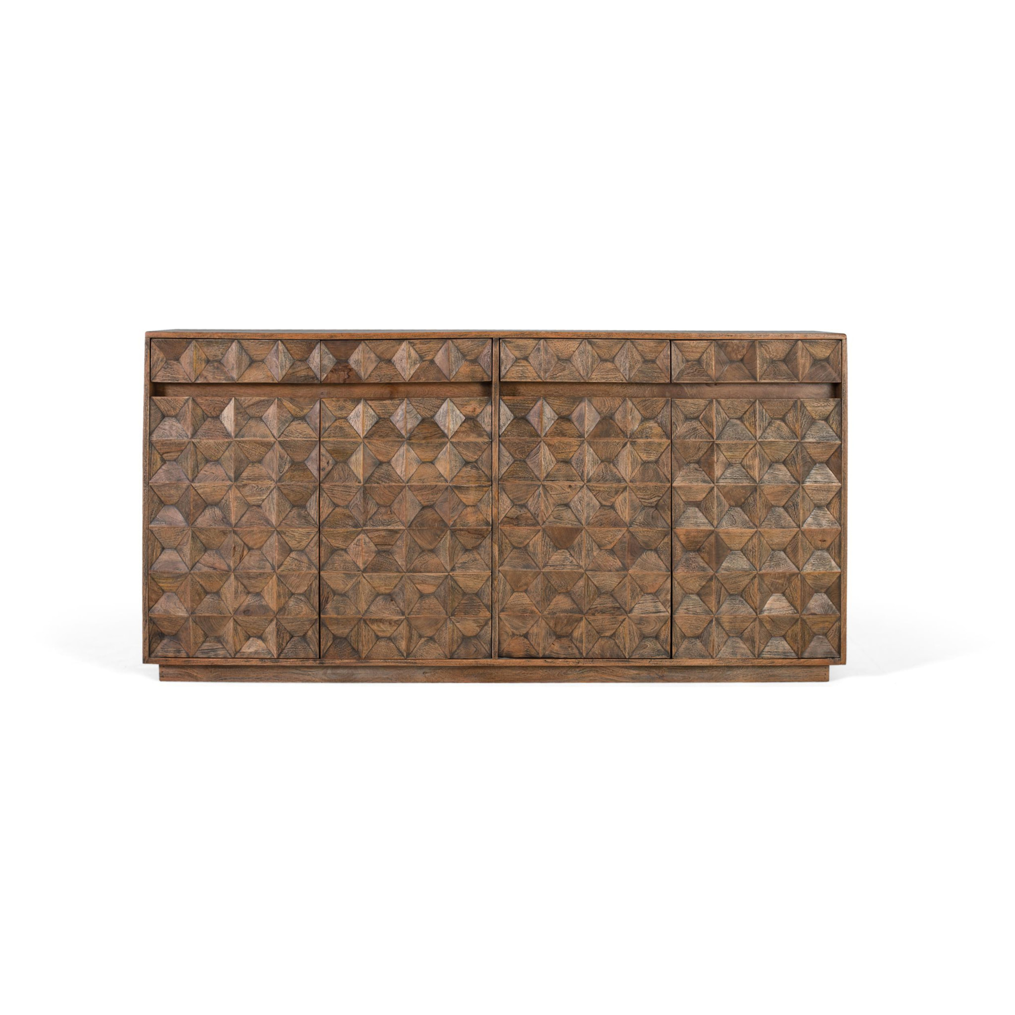 Aparador de Madera de Mango Reciclada Estilo Rústico Moderno