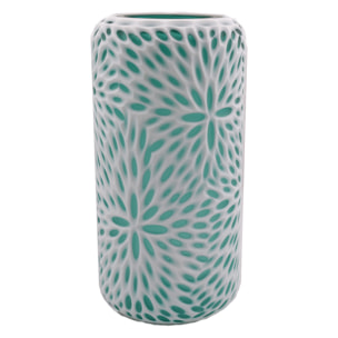 Vaso Vetro Sfaccettato. Altezza 24,5 Cm - Pezzi 1 - 12X24,5X12cm - Colore: Bianco - Bianchi Dino - Decori Casa E Complementi