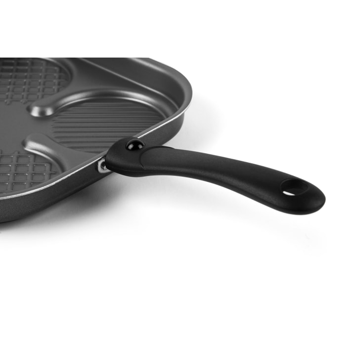 Padella Excelsa Disco Cook, acciaio, 43xH7,5x26 cm, nero