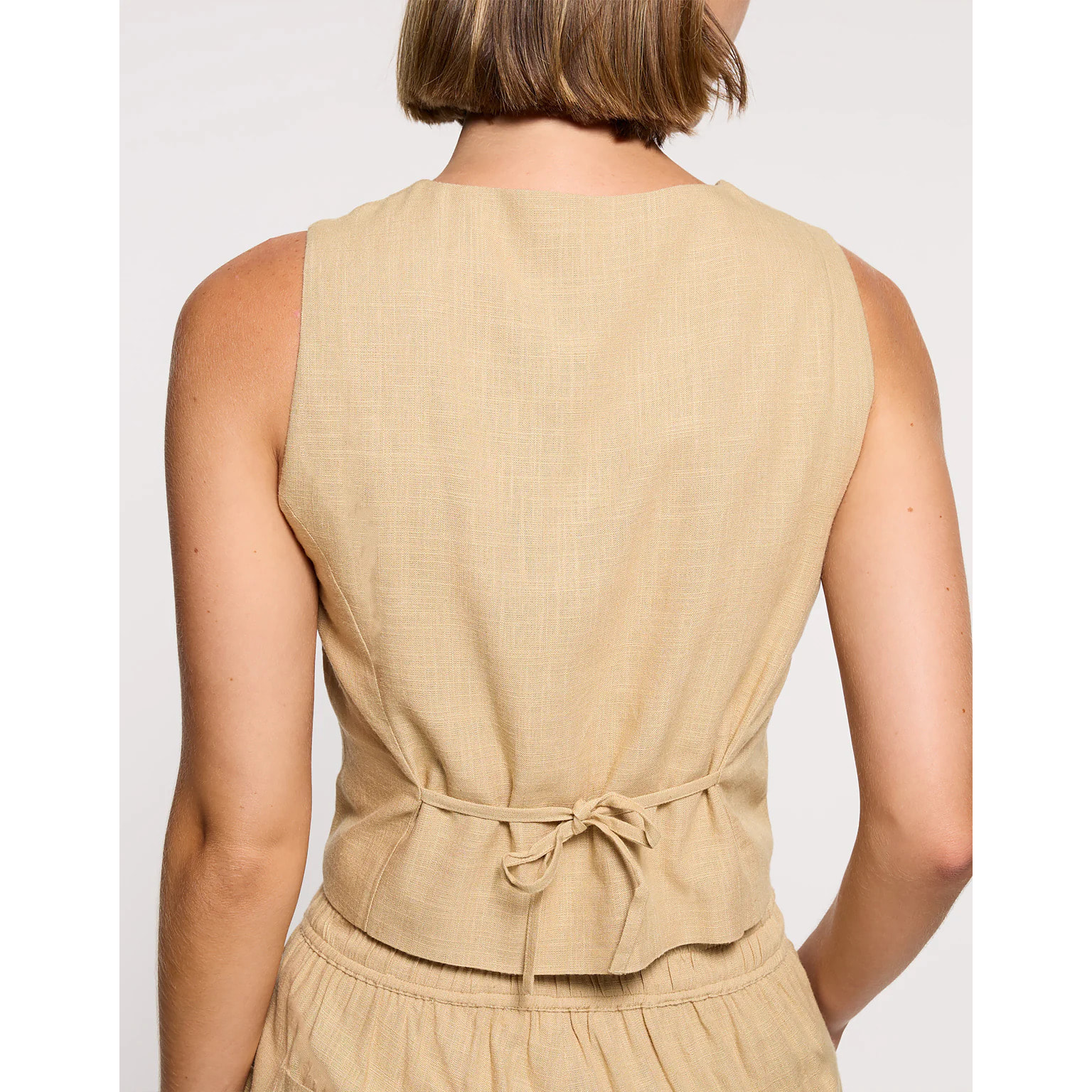 Top Chaleco Beige - Moti