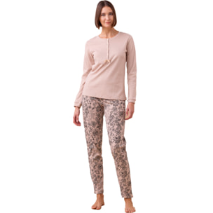 Pigiama donna invernale in caldo cotone articolo trim. Noidinotte