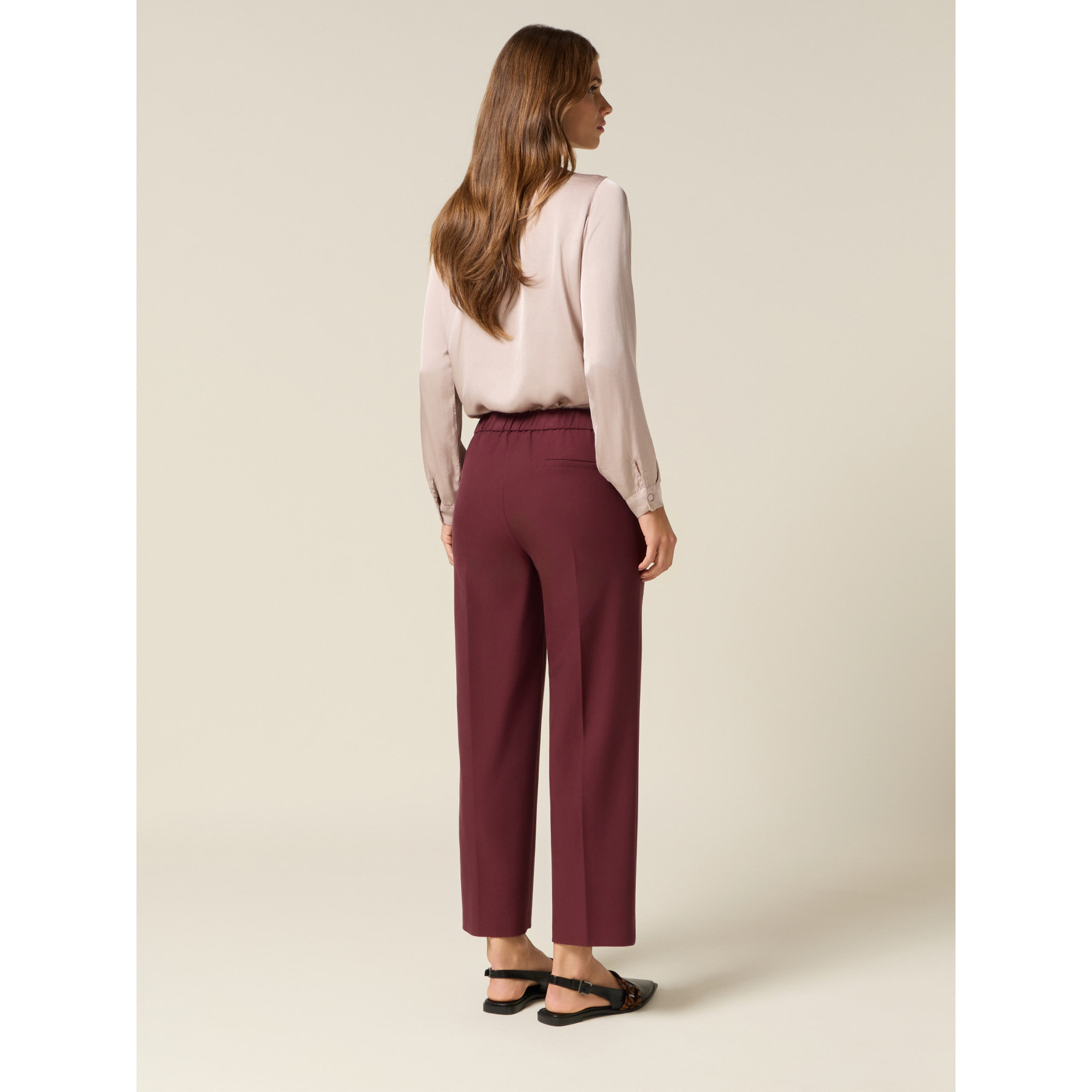 Oltre - Pantaloni in twill - Bordeaux