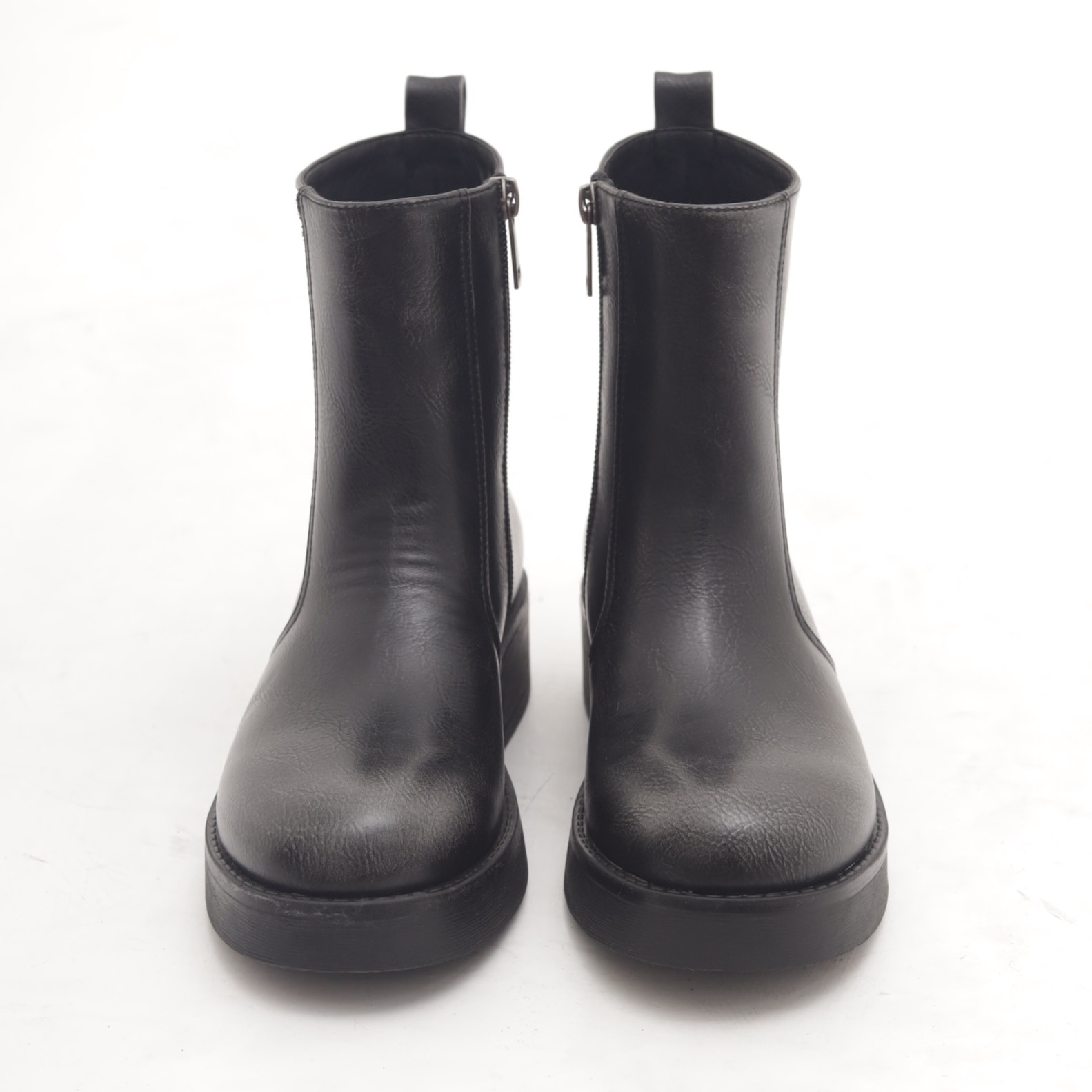 STIVALETTO BIKER BASSO LISCIO GESSO