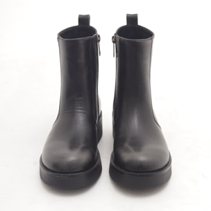 STIVALETTO BIKER BASSO LISCIO GESSO