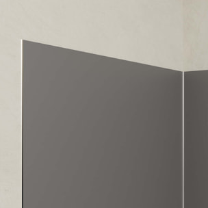Pack 2 Panneaux Muraux en Aluminium Gris 120x210 cm + Profilés Chrome