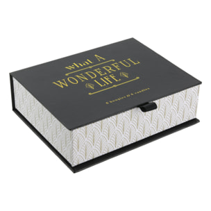 BOUGIE PARFUMEE X6 COFFRET NOIR HOME DECO ART