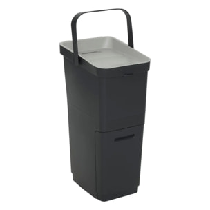 Poubelle de tri 36L 2 compartiments