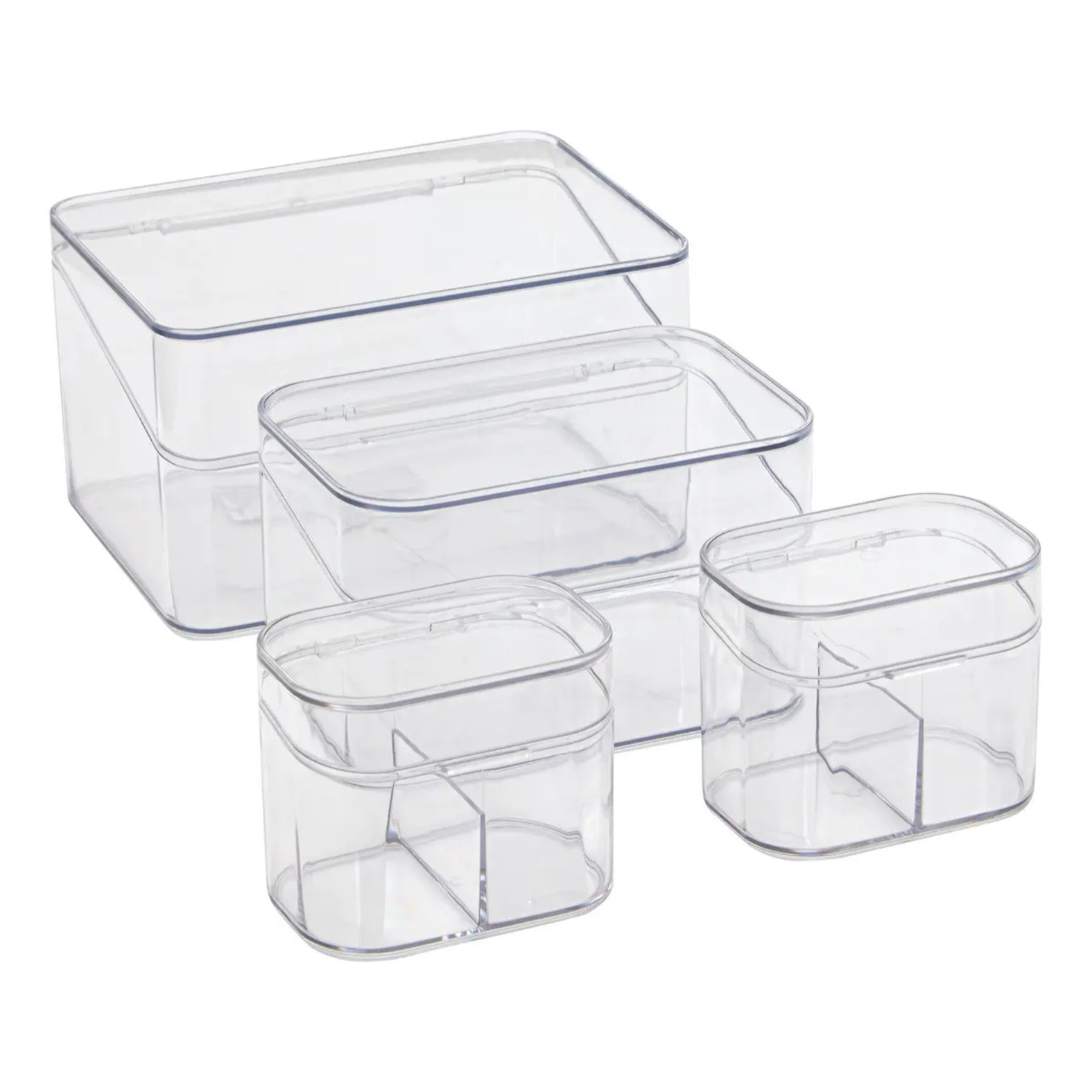 Organiseur de tiroir 4 pièces transparent