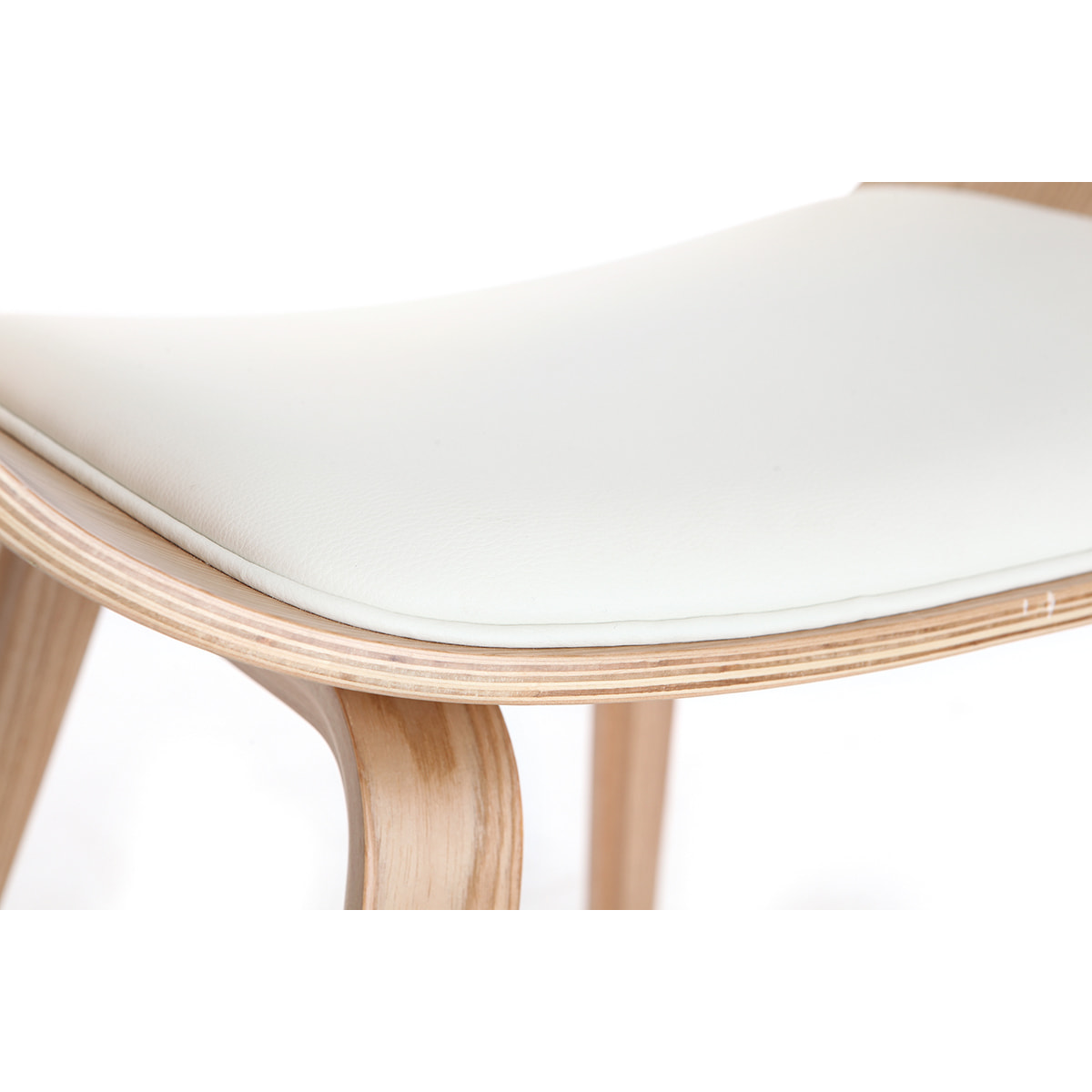 Chaise scandinave blanc et bois clair OKTAV