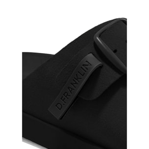 Sandalias Vibe Unisex Cierre Hebilla Color Negro