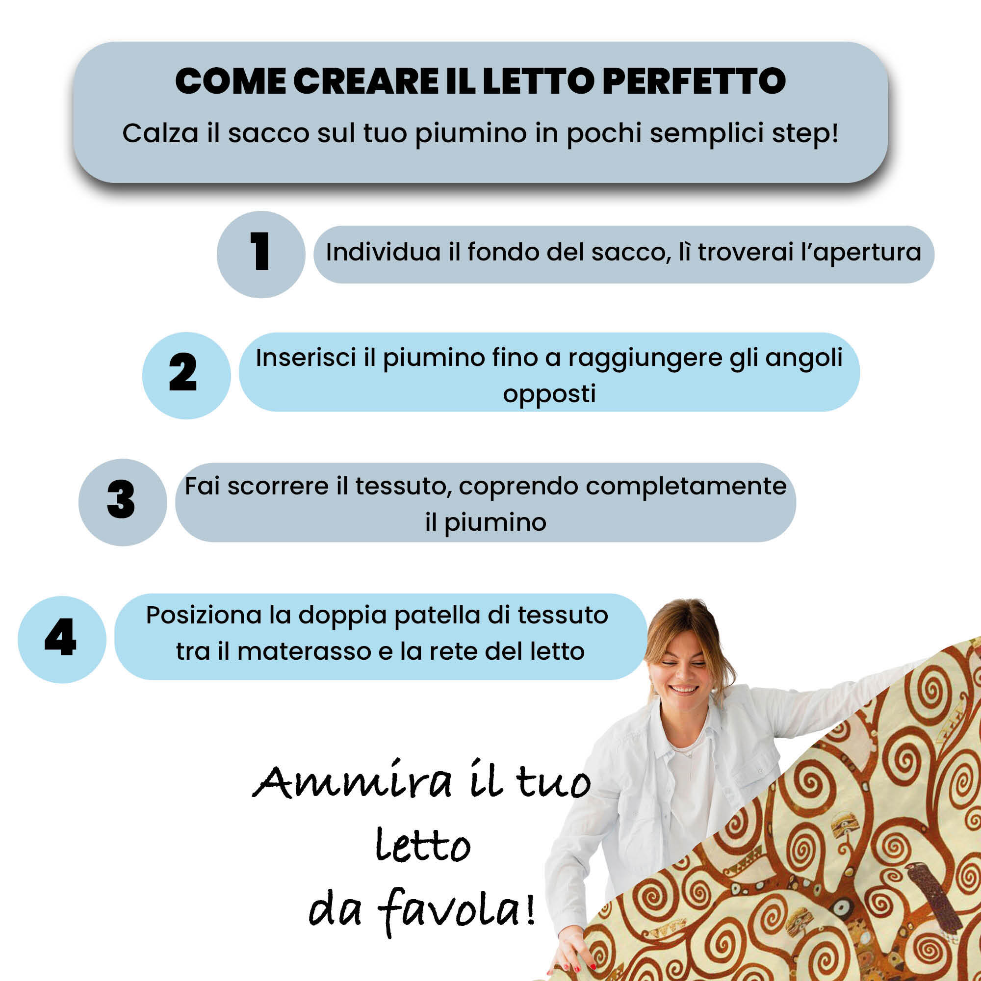 PARURE COPRIPIUMINO SOGNI D'AUTORE, Stampa Digitale, 100% Cotone, Made in Italy - 48