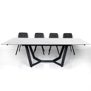 Tomasucci Table extensible LEO EVO en MARBRE BLANC / GRIS