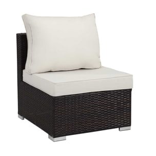 Salon jardin méridienne 2 pcs "Ibiza" - Buffalo - Marron