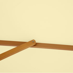 Outsunny Parasol droit hexagonal grande taille de jardin Ø 2,5 x 2,3H m bois de bambou crème