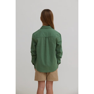 CAMISA KIDS DE LINO PINE GREEN