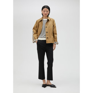 Trench corto cammello