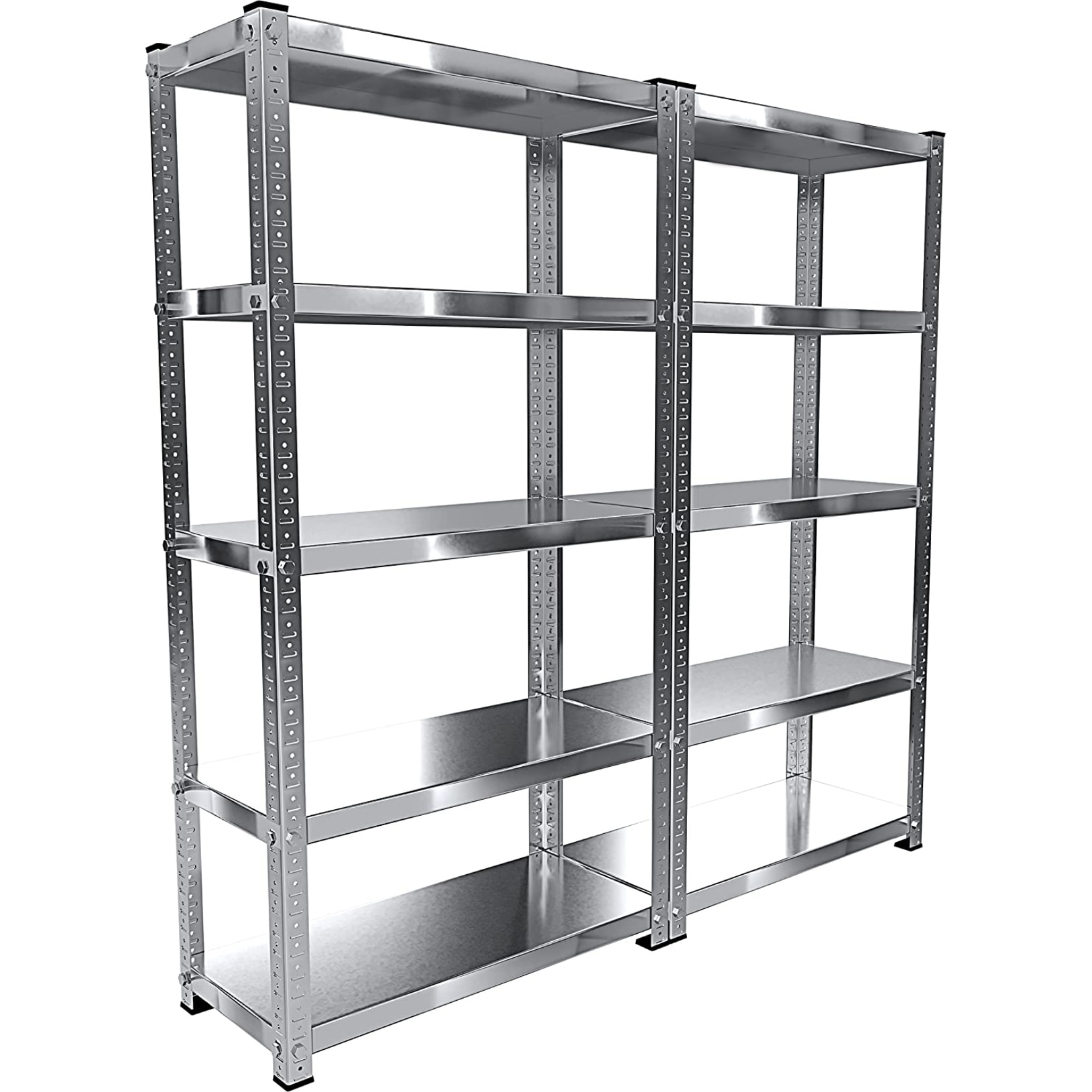 Scaffale In Metallo Alta Portata Con 5 Ripiani Regolabili Ideale Per Garage Officina Cantina Capannone Magazzino Design Modulare 187 x 100 x 30 cm