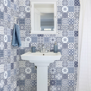 Stickers muraux - Sticker Mural Carrelage adhésif Cuisine Salle de Bain - 60 STICKERS CARRELAGES FRARI