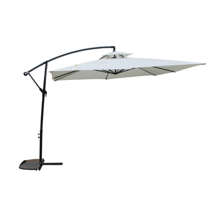 Parasol déporté rond écru CORTO