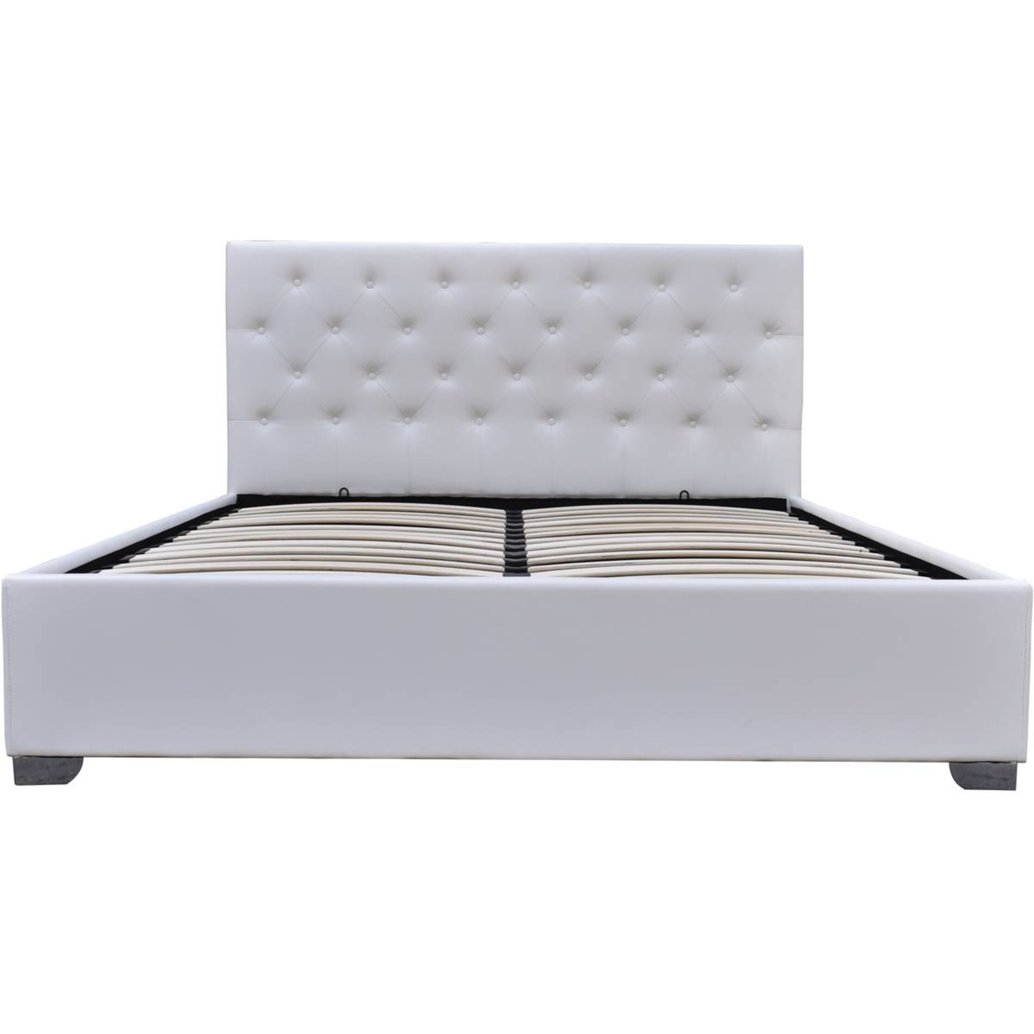 Lit double avec coffre "Tino" - 160 × 200 cm - Blanc