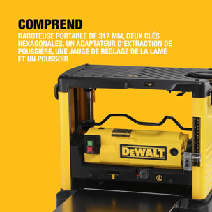 Rabot de chantier 1800 W - Largeur de rabotage 317 mm - DEWALT - DW733-QS