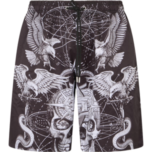 PHILIPP PLEIN Nylon Shorts Tattoo