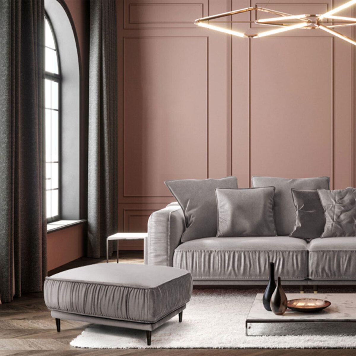 Pouf taille S Fiorenzo Velours