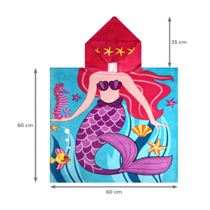 Telo Mare Poncho Per Bambini In Spugna