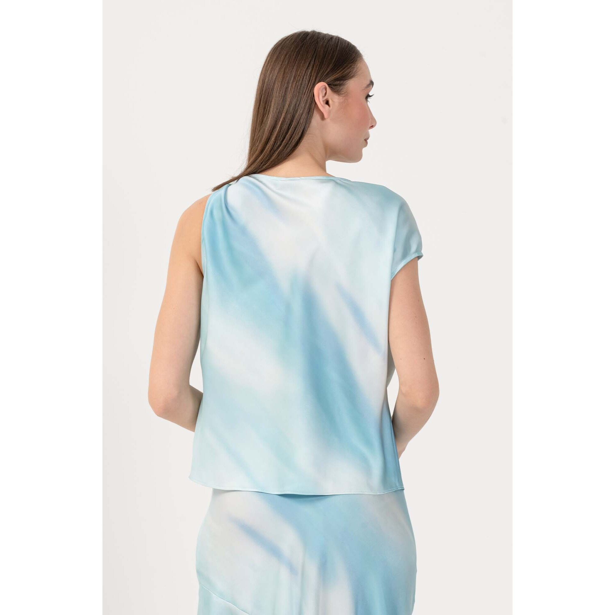 Kocca - Blusa drappeggiata tessuto fantasia Donna