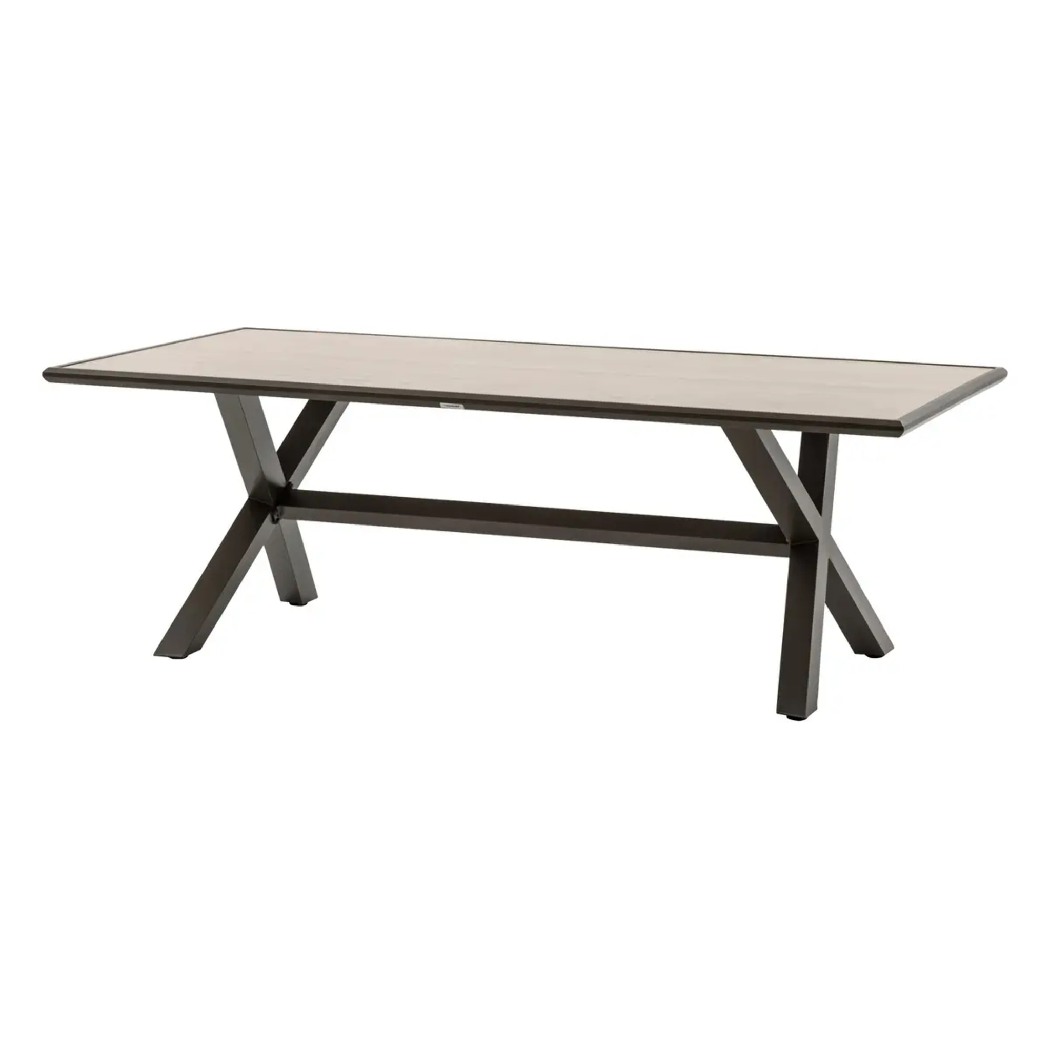 Table de jardin "Axiome" praline & marron 8 places en aluminium