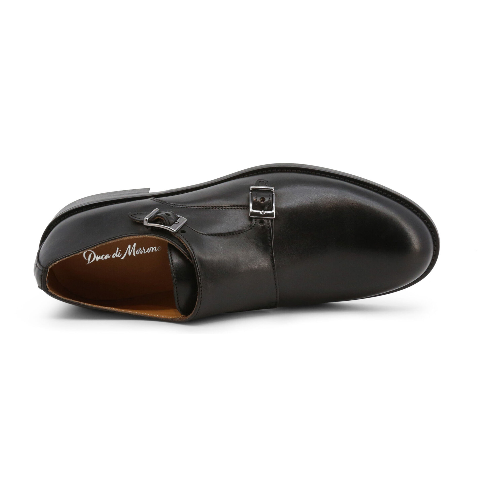 Zapatos Monkstrapa para Hombre - Duca di Morrone Daniel Leather Black