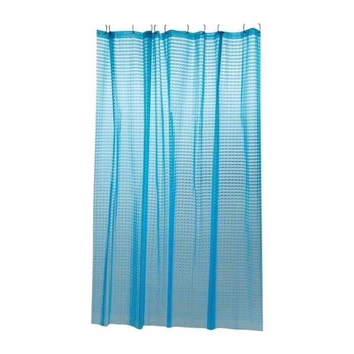 Rideau de douche EVA 3D 180x200cm QUALITà PREMIUM Bleu - Anneaux inclus MSV