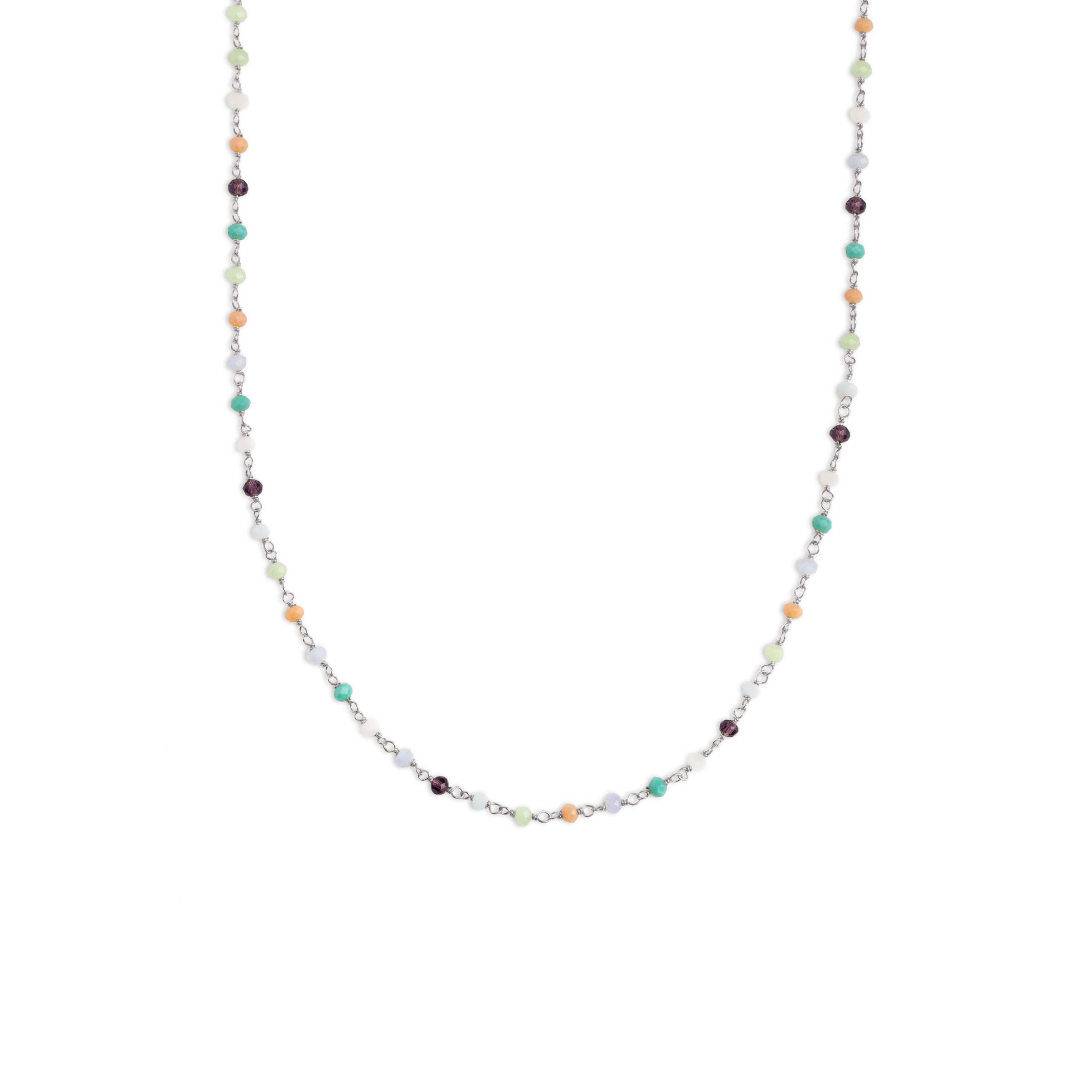 Collana Crystal Colors in Argento