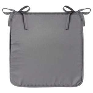 Galette de chaise - gris foncé - 39x39 cm