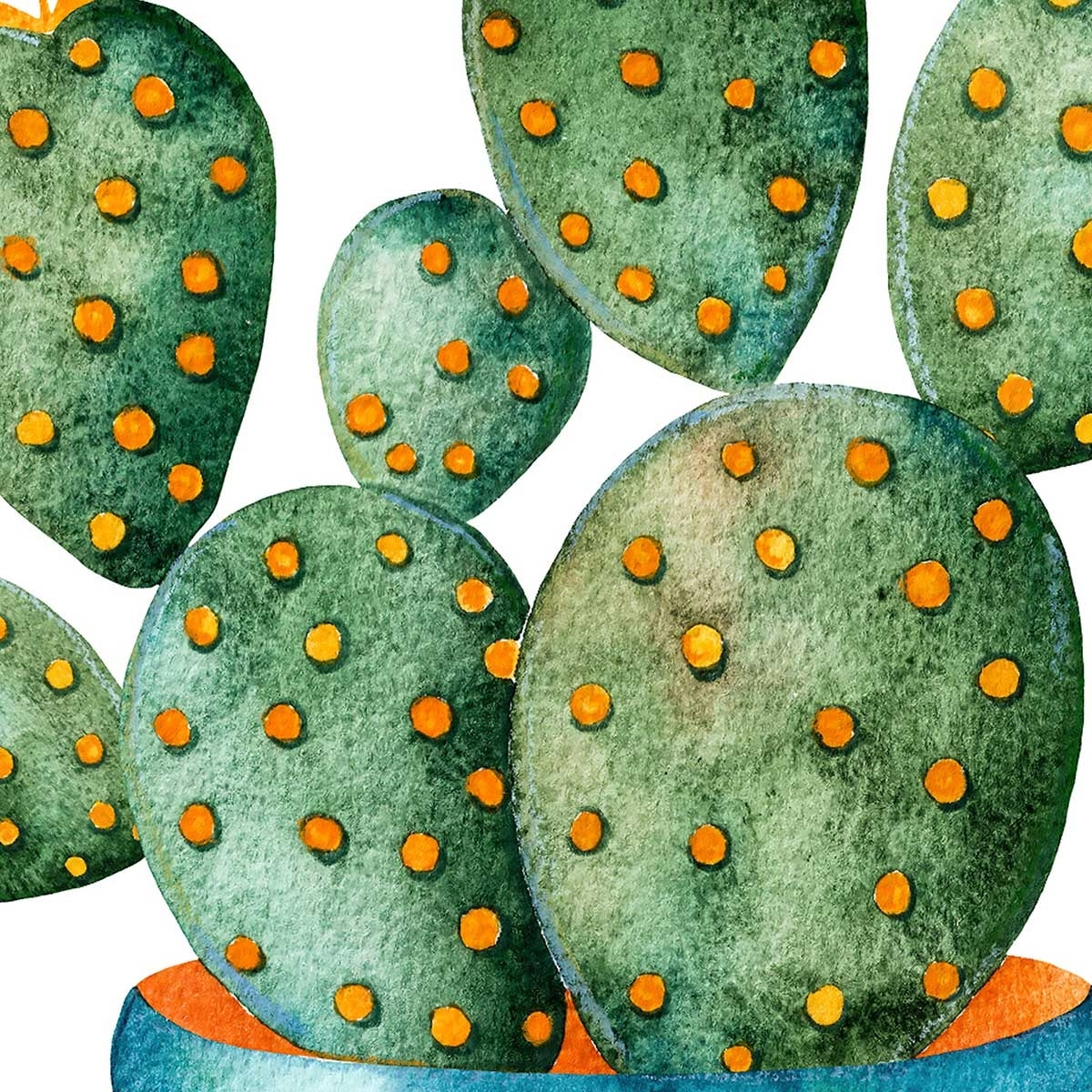 Tableau pot de cactus Toile imprimée