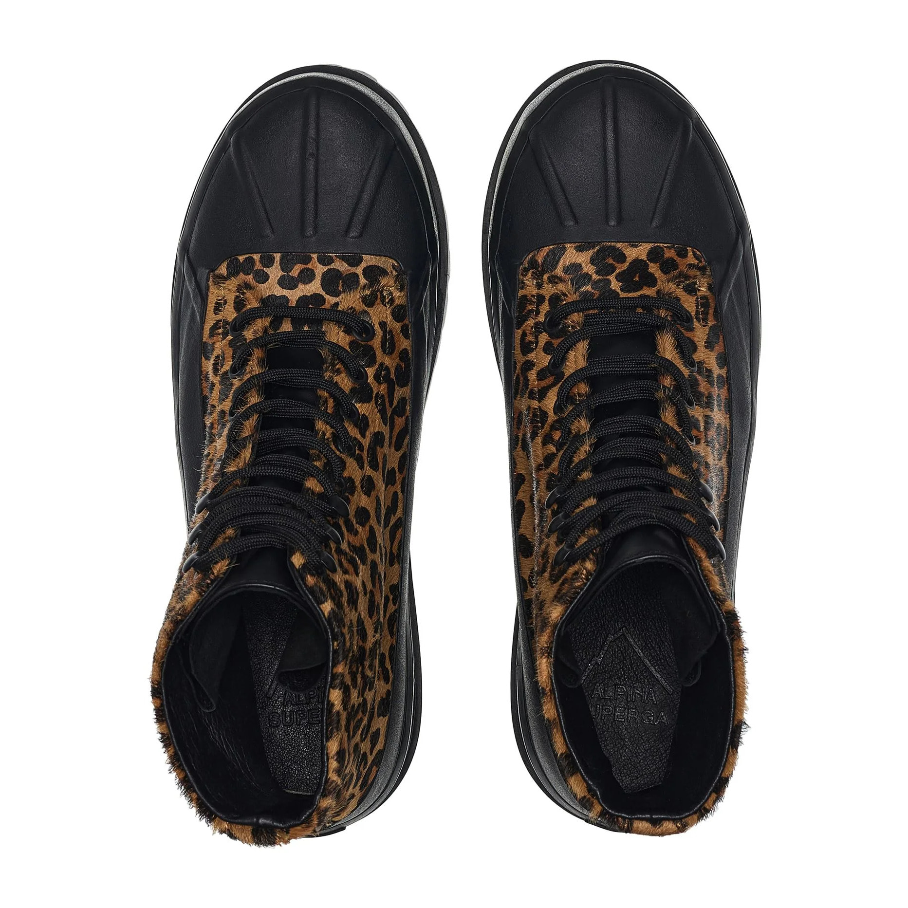 Superga - Botines Unisex Negro - 3343 ALPINA DUCK CALFHAIR