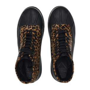 Superga - Botines Unisex Negro - 3343 ALPINA DUCK CALFHAIR