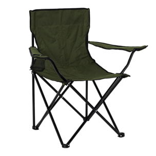 Fauteuil Camping Pliant Kaki
