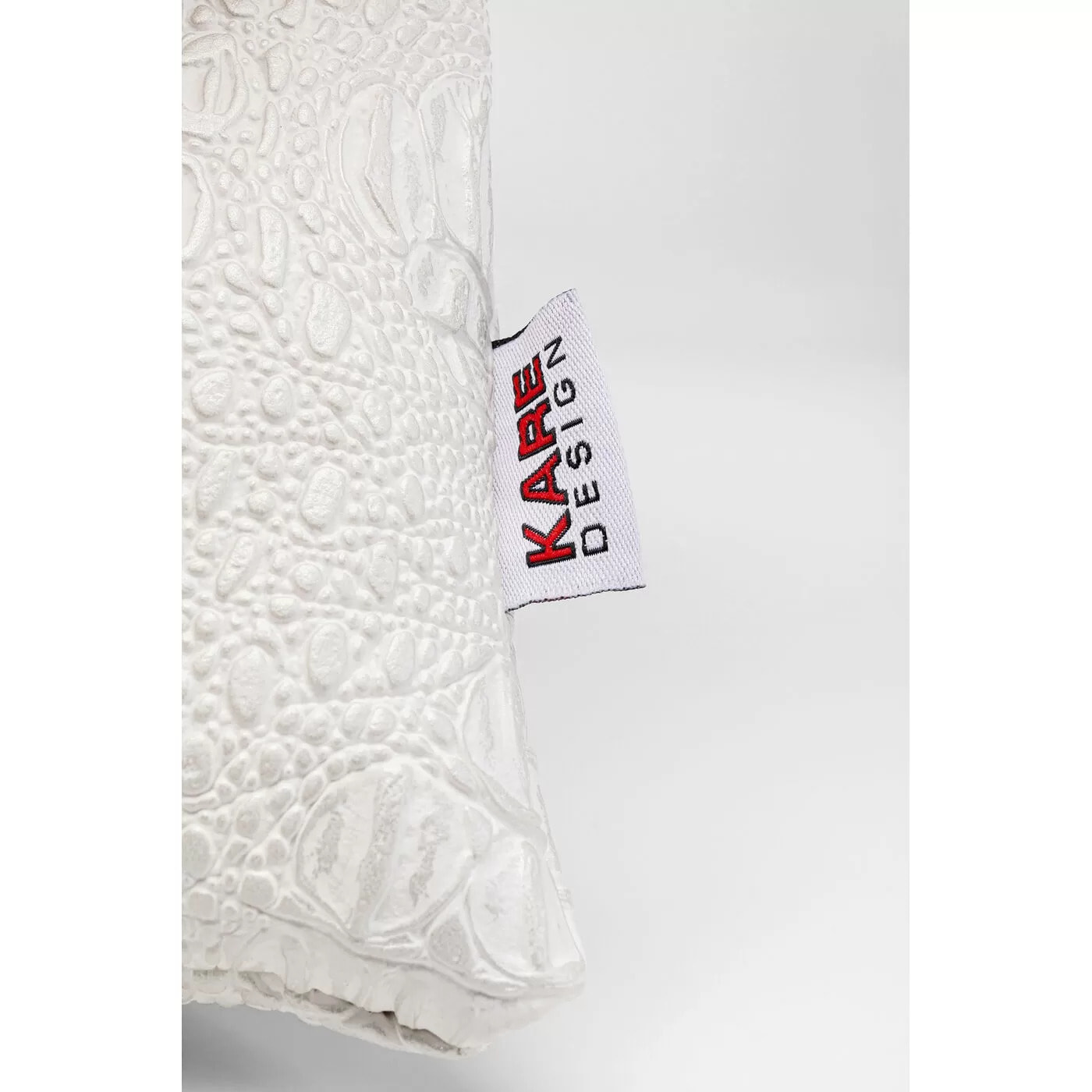 Coussin Croco blanc Kare Design