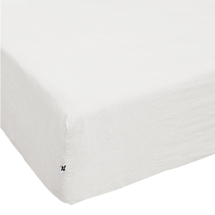 Drap Housse 180 x 200 cm en Lin Lavé - SOLINE