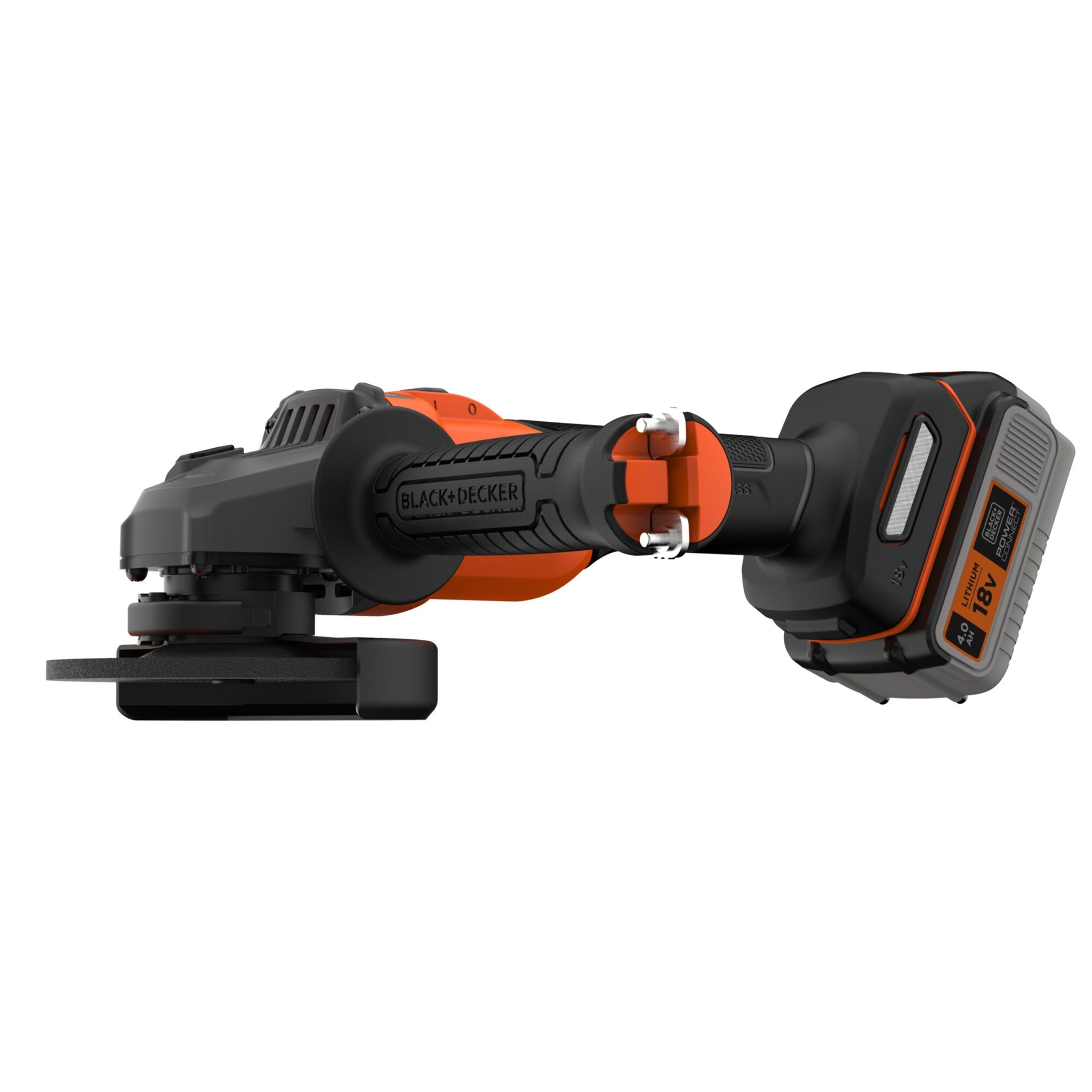 Meuleuse BRUSHLESS 18V - 7600 trs/min, 115 mm, 1 batterie 4Ah, 1 chargeur 1A, 3 disques, 1 sac de transport