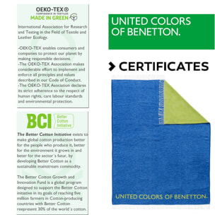 Manta plaid benetton azul&verde benetton